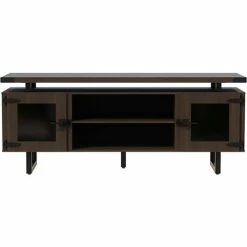 Safco® Mirella Low Wall Cabinet Glass Doors, 20"D x 72"W x 29-1/2"H, Southern Tobacco -Outlet Desks & Workstations Store SAC MRLWCGDSTO