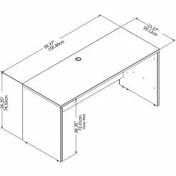 Bush Business Furniture Bush Furniture 60" Credenza Desk - Storm Gray - Studio C Series 12 Bush Business Furniture Bush Furniture 60" Credenza Desk - Storm Gray - Studio C Series -Outlet Desks & Workstations Store SCD360SG 8