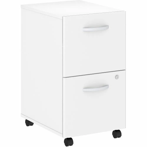 Bush Business Furniture Bush Furniture 2-Drawer Mobile File Cabinet - White - Studio C Series 1 Bush Business Furniture Bush Furniture 2-Drawer Mobile File Cabinet - White - Studio C Series