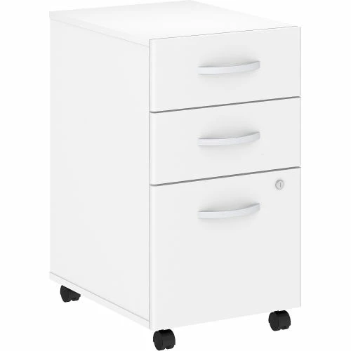 Bush Business Furniture Bush Furniture 3-Drawer Mobile File Cabinet - White - Studio C Series 1 Bush Business Furniture Bush Furniture 3-Drawer Mobile File Cabinet - White - Studio C Series