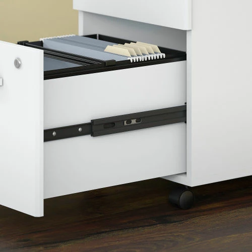 Bush Business Furniture Bush Furniture 3-Drawer Mobile File Cabinet - White - Studio C Series 3 Bush Business Furniture Bush Furniture 3-Drawer Mobile File Cabinet - White - Studio C Series - Image 3