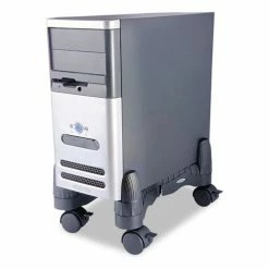 Kantek CS200B Mobile CPU Stand, 60 lbs. Capacity, Black -Outlet Desks & Workstations Store SPR KTKCS200B