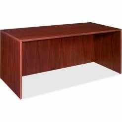 Lorell® Rectangular Desk Shell - 66"W x 30"D x 29-1/2"H - Mahogany - Essentials Series -Outlet Desks & Workstations Store SPR LLR69372