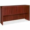 Lorell® Hutch With Doors - 72"W x 15"D x 36"H - Mahogany - Essentials Series