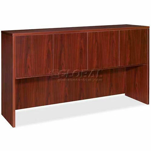 Lorell® Hutch With Doors - 72"W x 15"D x 36"H - Mahogany - Essentials Series 1 Lorell® Hutch With Doors - 72"W x 15"D x 36"H - Mahogany - Essentials Series