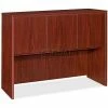 Lorell® Hutch With Doors - 48"W x 17"D x 36"H - Mahogany - Essentials Series
