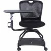 Lorell® Student Training Chair on Casters - Black