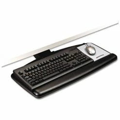 3M AKT90LE Easy Adjust Keyboard Tray with Mouse Platform, 23" Track Length, Black 11 3M AKT90LE Easy Adjust Keyboard Tray with Mouse Platform, 23" Track Length, Black -Outlet Desks & Workstations Store SPR MMMAKT90LE