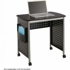 Safco® Products 1907BL Scoot™ Sit-Down Workstation, Black/Silver