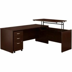 Bush Business Furniture Bush Furniture 72"W 3 Position Sit-Stand L-Desk - Mocha Cherry - Series C