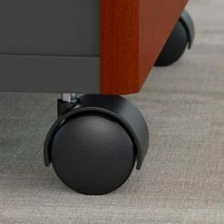 Bush Business Furniture Bush Furniture 60"W Left Hand 3 Position Sit-Stand L-Desk - Graphite Gray / Hansen Cherry - Series C -Outlet Desks & Workstations Store SRC127HCSU 04