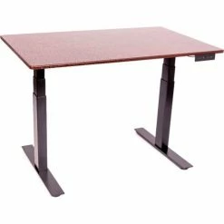 Luxor 60" Electic Stand Up Desk - 3-Stage Dual-Motor - Dark Walnut Top with Black Frame -Outlet Desks & Workstations Store STANDE 60 BKDW 04