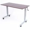 Luxor Standing Desk - Crank Adjustable Height - 59"L x 29-1/2"W - Walnut