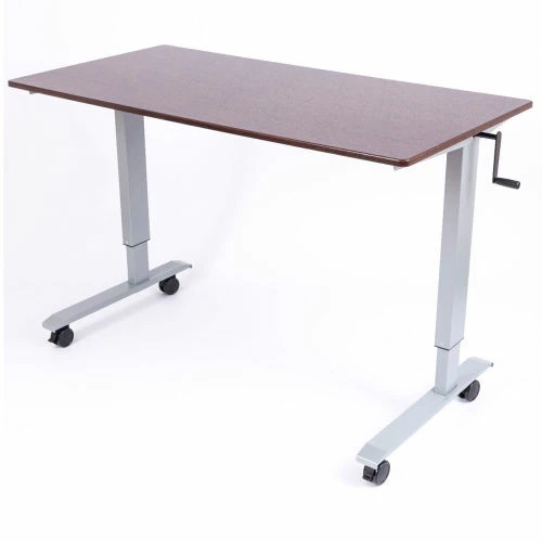 Luxor Standing Desk - Crank Adjustable Height - 59"L x 29-1/2"W - Walnut 1 Luxor Standing Desk - Crank Adjustable Height - 59"L x 29-1/2"W - Walnut