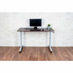 Luxor Standing Desk - Crank Adjustable Height - 59"L x 29-1/2"W - Walnut 22 Luxor Standing Desk - Crank Adjustable Height - 59"L x 29-1/2"W - Walnut -Outlet Desks & Workstations Store STANDUP CF60 DW 08