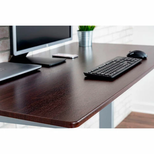 Luxor Standing Desk - Crank Adjustable Height - 59"L x 29-1/2"W - Walnut 14 Luxor Standing Desk - Crank Adjustable Height - 59"L x 29-1/2"W - Walnut - Image 14