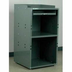 Stackbin Open Computer Cabinet, 27"W x 24"D x 42"H, Blue -Outlet Desks & Workstations Store STA 4 SCO BL