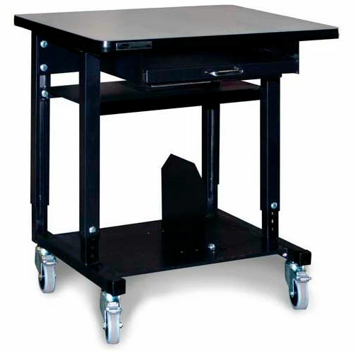 Stackbin Small Mobile Computer Station, 36"W x 24"D x 33-1/2"H, Black 5 Stackbin Small Mobile Computer Station, 36"W x 24"D x 33-1/2"H, Black - Image 5