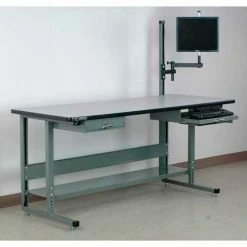 Stackbin Computer Desk, 72"W x 30"D x 29-1/2"H, Black -Outlet Desks & Workstations Store STA P7230 T DESK1 BK