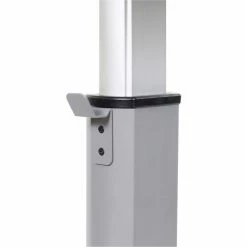 Luxor Mobile Student Sit-Stand Desk - Pneumatic Height Adjustment - 29" to 43.5"H - Gray -Outlet Desks & Workstations Store STUDENT P 010