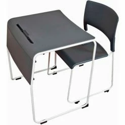 Luxor Lightweight Stackable Student Desk and Chair - 4 Pack