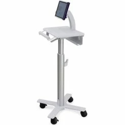 Ergotron® StyleView® SV10 Non-Powered Tablet Cart, White/Aluminum