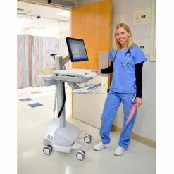 Ergotron® SV42-6201-1 StyleView® Medical Cart with LCD Arm, SLA Powered -Outlet Desks & Workstations Store SV42 6201 1 2
