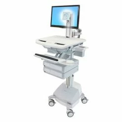 Ergotron® SV44-1321-1 StyleView® Medical Cart with LCD Pivot, SLA Powered, 2 Drawers