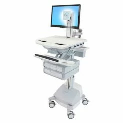 Ergotron® SV44-1341-1 StyleView® Medical Cart with LCD Pivot, SLA Powered, 4 Drawers