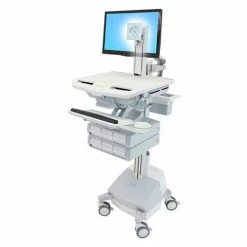 Ergotron® SV44-1361-1 StyleView® Medical Cart with LCD Pivot, SLA Powered, 6 Drawers