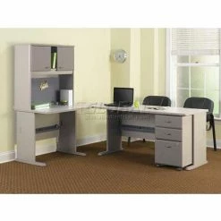 Bush Business Furniture Bush Furniture Wood Office Desk - 36" - Pewter