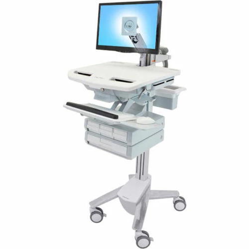 Ergotron® SV43-1240-0 StyleView® Medical Cart with LCD Arm, 4 Drawers 6 Ergotron® SV43-1240-0 StyleView® Medical Cart with LCD Arm, 4 Drawers - Image 6