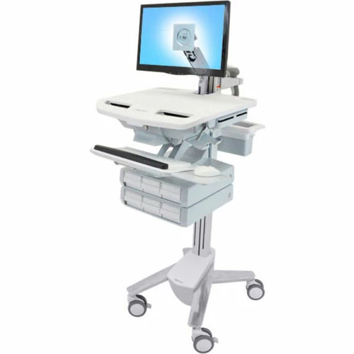 Ergotron® SV43-1260-0 StyleView® Medical Cart with LCD Arm, 6 Drawers 5 Ergotron® SV43-1260-0 StyleView® Medical Cart with LCD Arm, 6 Drawers - Image 5
