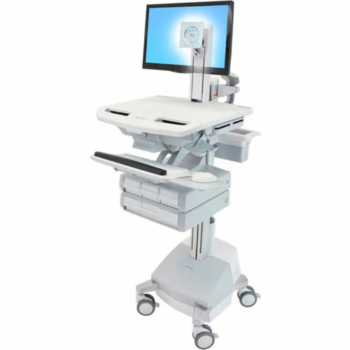 Ergotron® SV44-1341-1 StyleView® Medical Cart with LCD Pivot, SLA Powered, 4 Drawers 5 Ergotron® SV44-1341-1 StyleView® Medical Cart with LCD Pivot, SLA Powered, 4 Drawers - Image 5