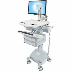 Ergotron® SV44-1362-1 StyleView® Medical Cart with LCD Pivot, LiFe Powered, 6 Drawers -Outlet Desks & Workstations Store TEH 11596556