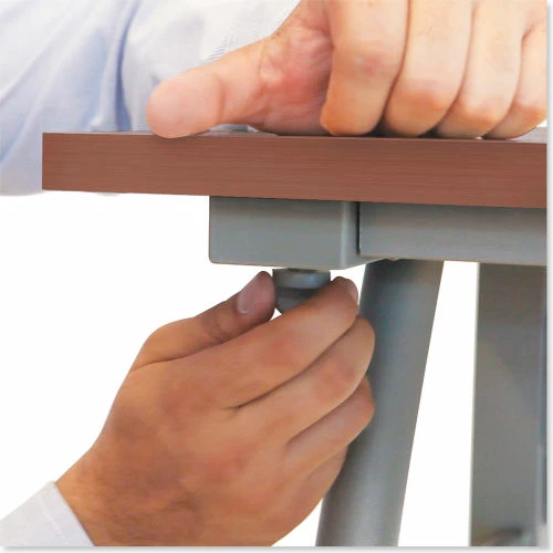 Linea Italia® Rectangular Desk - 59-1/8"W x 23-5/8"D - Mocha - Trento Series 2 Linea Italia® Rectangular Desk - 59-1/8"W x 23-5/8"D - Mocha - Trento Series - Image 2