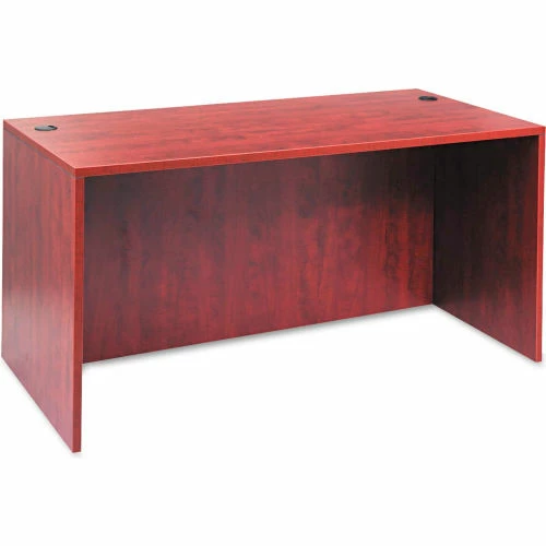 Alera Desk Shell with Straight Front - 59-1/8 x 29-1/2 x 29-1/2 - Med Cherry - Valencia Series 1 Alera Desk Shell with Straight Front - 59-1/8 x 29-1/2 x 29-1/2 - Med Cherry - Valencia Series