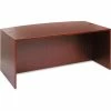Alera Desk Shell with Bow Front - 71"W x 41-3/8"D x 29-1/2"H - Mahogany - Valencia Series