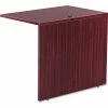 Alera Reversible Return/Bridge - 35"W x 23-5/8"D - Mahogany - Valencia Series