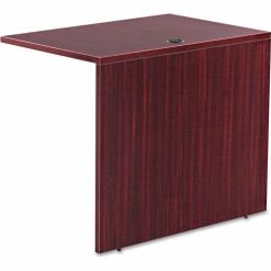 Alera Reversible Return/Bridge - 35"W x 23-5/8"D - Mahogany - Valencia Series