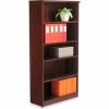 Alera Bookcase with 5 Shelves - 31-3/4"W x 14"D x 65"H - Mahogany - Valencia Series