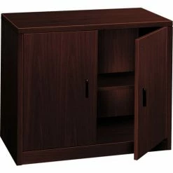 HON® 10500 Series Storage Cabinet w/Doors, 36"W x 20"D x 29-1/2"H, Mahogany