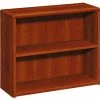 HON® 10700 Series Wood Bookcase, Two Shelf, 36"W x 13 1/8"D x 29 5/8"H, Cognac
