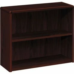 HON® 10700 Series Wood Bookcase, Two Shelf, 36"W x 13 1/8"D x 29 5/8"H, Mahogany