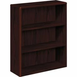 HON® 10700 Series Wood Bookcase, Three Shelf, 36"W x 13 1/8"D x 43 3/8"H, Mahogany