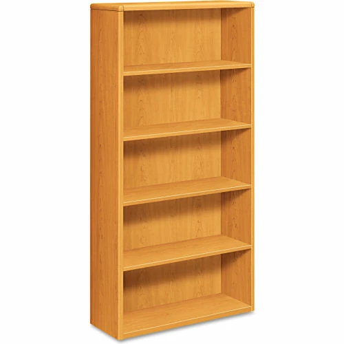 HON® 10700 Series Wood Bookcase, Five Shelf, 36"W x 13 1/8"D x 71"H, Harvest 1 HON® 10700 Series Wood Bookcase, Five Shelf, 36"W x 13 1/8"D x 71"H, Harvest