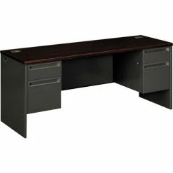 HON&#174 38000 Series Kneespace Credenza, 72"W x 24"D x 29-1/2"H, Mahogany