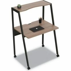 Linea Italia&#174 Kompass Series Home Office Desk, 33"W x 23-3/8"D x 48"H, Mocha