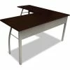 Linea Italia L-Shaped Desk - 59"W x 59"D x 29-1/2"H - Mocha - Trento Series