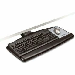 3M™ AKT170LE Sit/Stand Easy Adjust Keyboard Tray, 23" Track Length, Black -Outlet Desks & Workstations Store UNT MMMAKT170LE